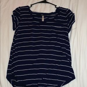 Navy blue striped shirt